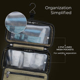 Briggs & Riley Hanging Toiletry Kit - Toiletry Travel Bags for Women & Men, Organizer for Vacation, Sleek & Compact Dopp Kit, Use for Bathroom Accessories, Makeup, & Skincare - ZDX Collection, Hunter