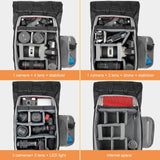 Besnfoto Camera Backpack Waterproof Camera Bag Satchel for Photographer DSLR SLR Mirrorless with Laptop Compartment and Rain Cover