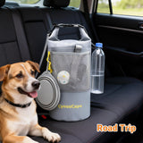 CynosCape Dog Food Travel Bag,Dog Overnight Bag,10L,Odor-Resistant PVC with Mesh Pocket & D-Ring, Easy-Wipe Clean, Camping & Road Trip Ready for Dogs and Cats (Bowl Not Included)