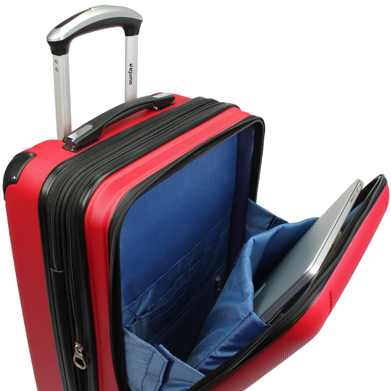 World Traveler Dejuno Compact 20" Carry-on Luggage with Laptop Pocket - Red