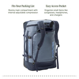 Eagle Creek Cargo Hauler XT Wheeled Duffel - Wheeled Backpack Duffel - Deployable Backpack Straps - Lockable U-Lid & Easy Access Compartment - Glacier Blue