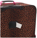 Rockland Vara Softside 3-Piece Upright Luggage Set, Pink Leopard, 3-Piece Set (20 inch/28 inch/22 inch duffel)