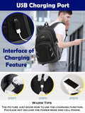 ProEtrade Backpack Bookbag for College Laptop Travel, Fit Laptop Up to 15.6 inch with USB Charging Port Multi Compartment Anti theft, Gift for Women Men (Black)