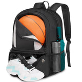 YOREPEK Basketball Backpack, Lightweight Basketball Bag with Ball Holder & Shoes Compartment, Sports Backpack Training Equipment Fit Soccer Volleyball Football