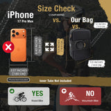 Lumiere & Co. Falcon Magnetic Bike Saddle Bag – 0.69L | 6" x 3.5" x 2" | Sleek Minimalist Brick Design, Fast Magnetic Buckle Attachment | Road Cycling–Specific Bike Seat Bag (Black, Large)