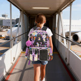 Meetbelify Backpack for Girls Letter Backpacks for Elementary Student Teen Girls Cute School Bag Kids Bookbag for Kids 8-10