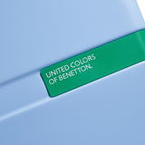 United Colors of Benetton Now! Hardside Luggage with Spinner Wheels, Light Blue, Checked-Large 27 Inch