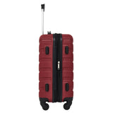 Wrangler 4 Piece Miami Luggage and Packing Cubes Set, Red