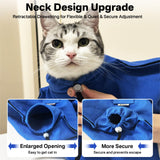 Amkune [Cozy Travel] Cat Carrier Pouch, Soft Cat Carrier for Small Cats, Kitten Carrying Bag, Restraint Bag for Nail Trimming, Vet Visits, Giving Meds, Car Travel - Klein Blue Upgrade
