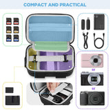 TAAOKA Digital Camera Case, Protective & Lightweight Camera Case with 3 Carrying Ways, Waterproof & Shockproof Small Camera Bag for Power Shot/Sony DSCW800/DSCW830 - Black
