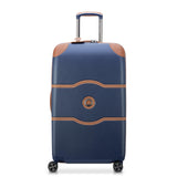 DELSEY PARIS Chatelet Air 2.0 Hardside Luggage Trunk with Spinner Wheels, Navy Blue, Checked-26 Inch