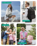 BAGSMART Gym Backpack with Shoes Compartment, Travel Backpack for Men Women, Stylish Workout Sport Bag for Yoga, Casual Weekender Carry On for Flight, College, Outdoor, Black