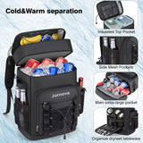 Jornova Insulated Cooler Backpack, 40L Leakproof Backpack with Double Compartments for Men & Women, Large Lunch Cooler for Camping, Beach, Travel, Picnic, Up to 48 Cans