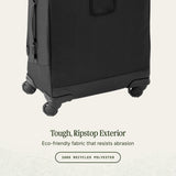 eagle creek Expanse 4-Wheel 21.5" International Carry-On Luggage - Four-Wheel Carry-On Luggage for Easy Travel - Lockable Zippers - Expandable Main Compartment - Telescoping Handles - Midnight Black