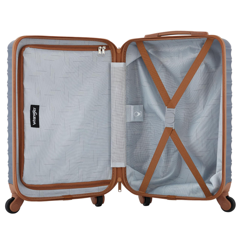Wrangler 22" Outrider Hardside Carry-On Luggage, Vintage Indigo