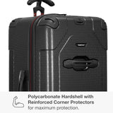Traveler's Choice Maxporter II Polycarbonate Hardside Trunk with Spinner Wheels, Black, 31-Inch Trunk