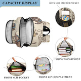 Glaphy Cowboys Pattern West with Bulls Backpack School Bag Lightweight Laptop Notebook Tablet Backpack Students Travel Bookbag with Reflective Stripes