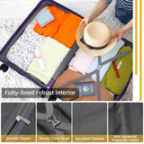 LARVENDER Luggage Sets 3 Piece, Hardside PP Carry On Suitcase with 360° Spinner Wheels TSA Lock Luggage Sets for Women, Grape Purple