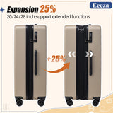 Eeeza Expandable Luggage Sets 5 Piece,Suitcases with Detachable Wheels,ABS Hard Case Luggage with TSA Lock Spinner Wheels,Carry On Luggage Set