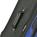 U.S. Traveler New Yorker Lightweight Expandable Rolling Luggage, Blue, 4-Piece Set