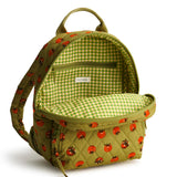 Vera Bradley Women's Premium Cotton Mini Banbury Backpack, Tiny Tomatoes Palm, One Size