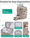 BAGSMART 30L Travel Backpack, 15.6 Inch Carry On Backpack Flight Approved, Water Resistant Weekender Bag Daypack, Rose Purple