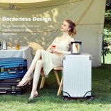 Explore Land Clear Luggage Cover Tough Protector Fits for 22 Inches Suitcase for Travel Airplane (PVC, S/M)