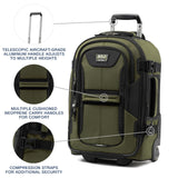 Travelpro Bold Softside 2-Piece Set — Expandable 2-Wheel Upright Carry-On Luggage with Backpack, Olive/Black