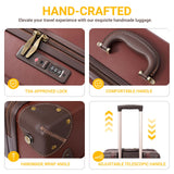 NZBZ Vintage Luggage Sets of 2, Vintage Suitcase Set for Women and Men, Cute Retro Luggage Sets Vintage Handmade Zipper Retro Trunk Luggage (Caramel Brown, 14inch & 28inch)