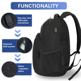 LARIPOP Travel Laptop Backpack,15.6 Inch Business Laptop backpack for Men Women with USB Charging Port,Water-Resistant Laptopack Weekender Daypack for Work College Computer