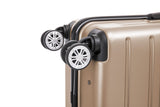 Rockland Irvine Hardside Spinner Wheel Luggage, Champagne, 19", 23", 27"