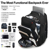 Boavan Laptop Backpack for men, 17.3 inch Laptop Bag with USB Port, Waterproof Travel Work Backpack Purse, Anti-Theft Teacher Nurse Doctor Casual Bookbags Office Business backpack，White