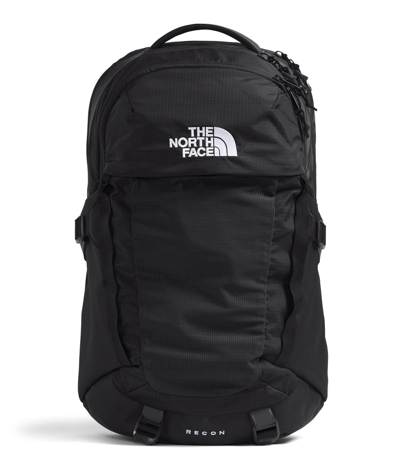 The North Face Recon Everyday Laptop Backpack - Daypack, Water Repellent, Laptop Sleeve, 2 Water Bottle Pockets, TNF Black/TNF Black-NPF, One Size