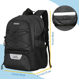 DAFISKY Basketball Backpack with Ball Compartment – Large Basketball Bag with Shoes Compartment Soccer Volleyball Bag Sports Backpack for Football, Black