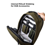 ALPAKA Metro Backpack Pro for Men - Fits 16" Laptop Business Travel Backpack with YKK Zippers, MOD Key Leash,Axoflux 600D (Army Green)