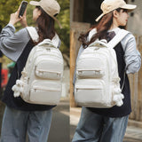 KBTYE School Backpack for Kids Girls Cute Travel Backapck for College Women Men Casual Laptop Bookbag for Teen Student(Beige)