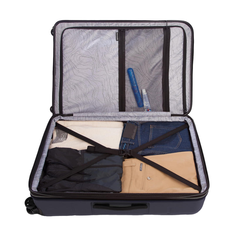 Eddie Bauer Glacier Carry-On 22" Luggage | Hardside | Spinner Wheels | Expandable | Lightweight | Travel Essentials - Storm Blue