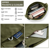 KALIDI Canvas Tote Bag Large Hobo Crossbody Shoulder Handbag Zipper Messenger Bag for Women or Men Casual College Work