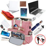 FALANKO Backpack for Women,Wide Open Work Large USB Charging Port Student Bookbag for 15.6 Inch Laptop,Doctor Teacher Nurse College School Travel Bag,Water Resistant Laptop Bookbag Computer Back Pack