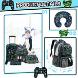 Inprof Kid’s Luggage Set 5 Piece Suitcase Set 16’’ Hardside Luggage with Spinner Wheels Girls Boys Carry on Luggage Travel Rolling Luggage Airline Approved