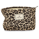 STARDW Leopard Makeup Bag Organizer Cosmetic Bags for Women and Girls,Travel Toiletry Bag Large Capacity Canvas Makeup Zipper Pouch, Purse Organizer Pouches (Brown Leopard)