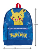 Pokemon Backpack + Lunch Bag + Pencil Case 3 Piece Pikachu School Bag Set College Travel Rucksack