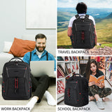 KROSER Travel Laptop Backpack 17.3 inch XL Computer Backpack Stylish College Backpack with RFID Pockets USB Charging Port REFLECTIVE STRIPS Water-Repellent Daypack for Business/Men