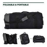 Travelers Club Polo & Racquet Club 32 Inch Collapsible, Black/gray Travel Duffel, One Size, 6 Pieces