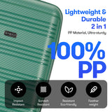 GinzaTravel 4 Piece Hardshell Expandable Luggage Sets with Spinner Wheels TSA Lock,Large Suitcases with Wheels, 20inch 25inch 29inch, Green