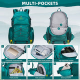 Maelstrom Hiking Backpack,40L Waterproof Camping Backpack,Men Women Packable Hiking Daypack with Rain Cover,Lightweight Travel Backpack-Green