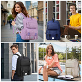 VASCHY Backpack for Men, Unisex Large Fashion Schoolbag Book bag Rucksack for High School/College/Work/Travel/Commuter Black
