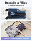 LIGHT FLIGHT Carry On Luggage 22x14x9 Airline Approved, Durable Hard Shell Carry On Suitcases with Wheels, Expandable Hardside Lightweight Travel Luggage with TSA Lock, Royal Blue
