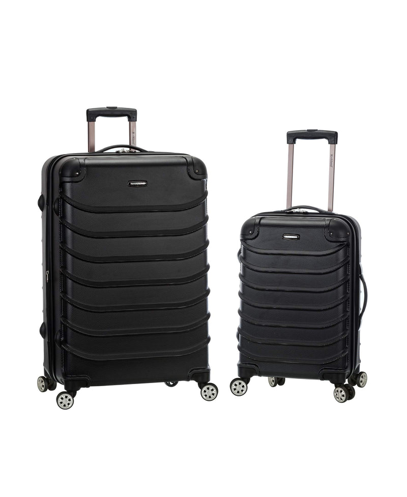 Rockland Speciale Hardside 2-Piece Expandable Spinner Luggage Set, Black, 2-Piece Set (20/28) (F230-BLACK)