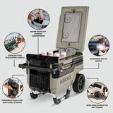 Igloo Premium Trailmate Wheeled Coolers 70 QT, Insulated Portable Cooler with Heavy Duty Wheels, 112 Can Capacity, Leak-Proof Rolling Cooler